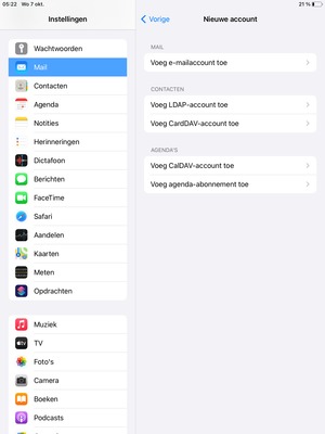 Selecteer Voeg mailaccount toe