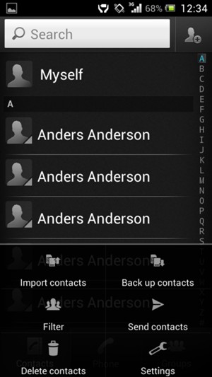 Select Import contacts