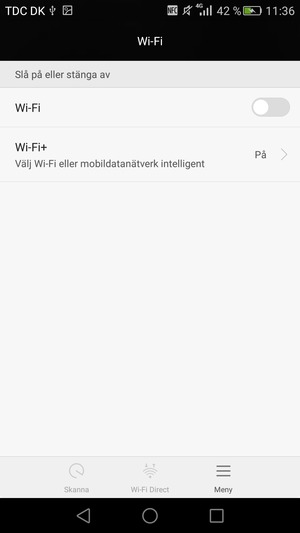 Aktivera Wi-Fi