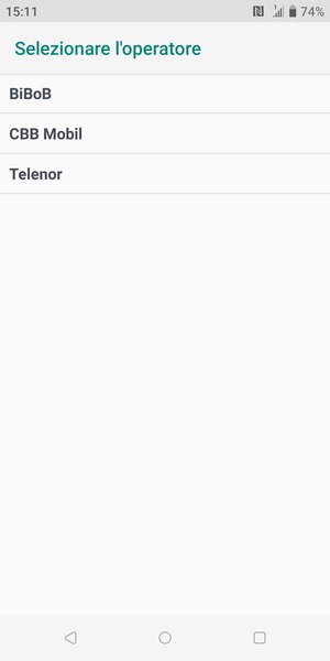 Se viene visualizzato un elenco di operatori, seleziona Public