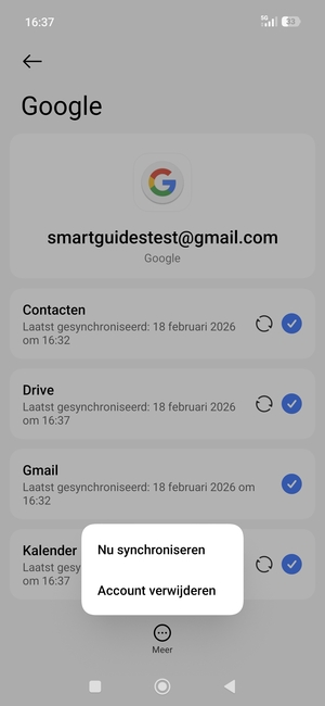 Selecteer Nu synchroniseren