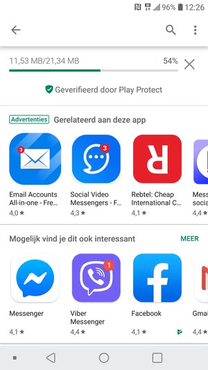 Wacht tot het installatieproces beëindigd is