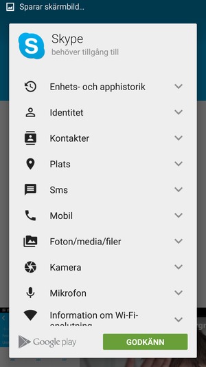 Välj GODKÄNN