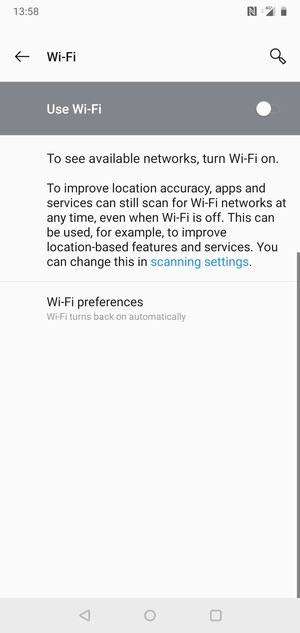 Turn on Wi-Fi