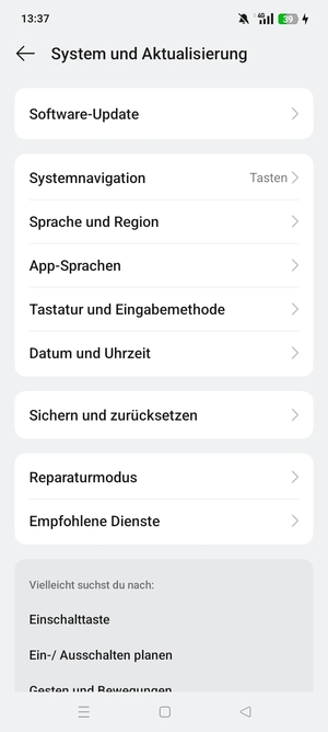 Wählen Sie Software-Update