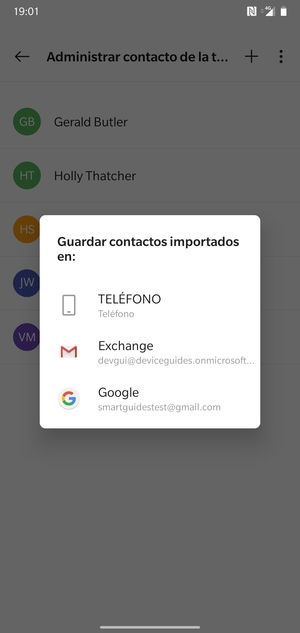 Seleccione su cuenta Google