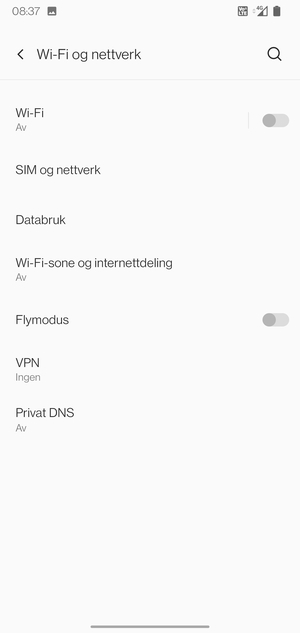 Velg Wi-Fi
