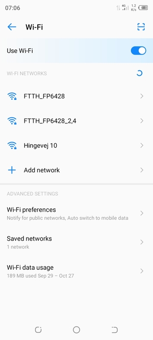 Select the wireless network you want to connect to