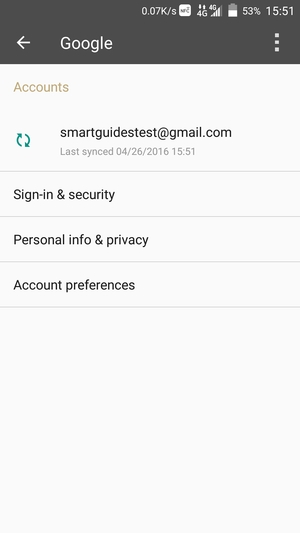 Select your account