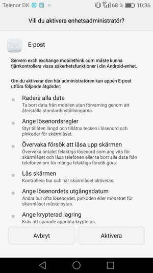 Välj Aktivera