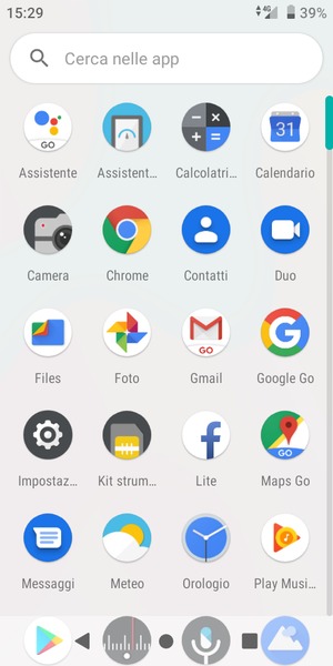 Scorri e seleziona Impostazioni