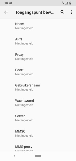 Voer internetgegevens in