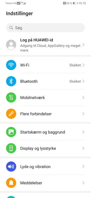 Vælg Mobilnetværk
