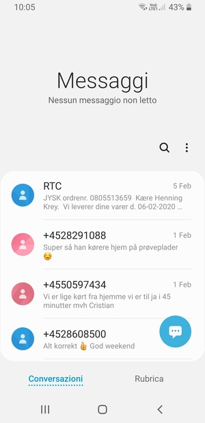 Seleziona il tasto Menu