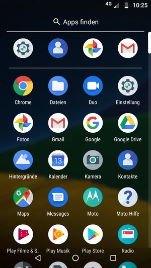 Wählen Sie Einstellung