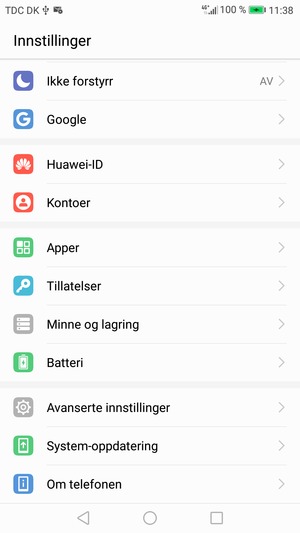 Bla til og velg Avanserte innstillinger