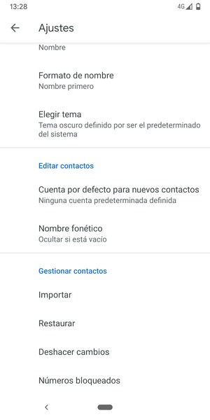 Desplácese y seleccione Importar