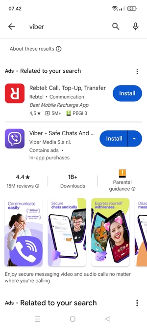 Select the app