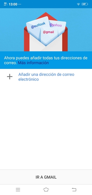 Seleccione Añadir una dirección de correo electrónico
