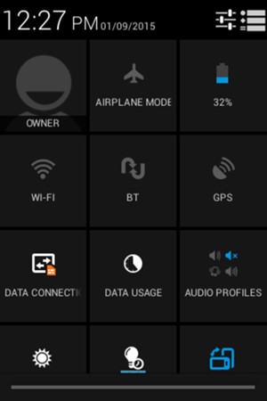 Select BRIGHTNESS