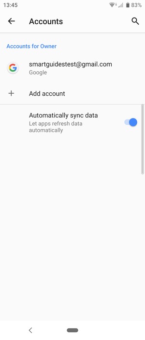 Select your Google account