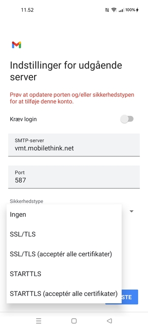 Vælg Ingen