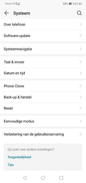 Selecteer Software-update