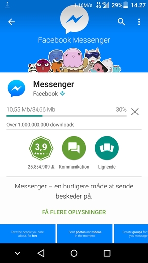 Afvent at installeringen er afsluttet