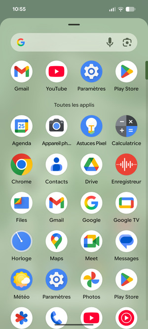 Sélectionnez Paramètres