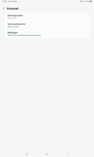 Selecteer Voicemailnummer