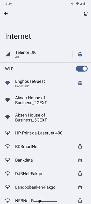 Ahora está conectado a la red Wi-Fi