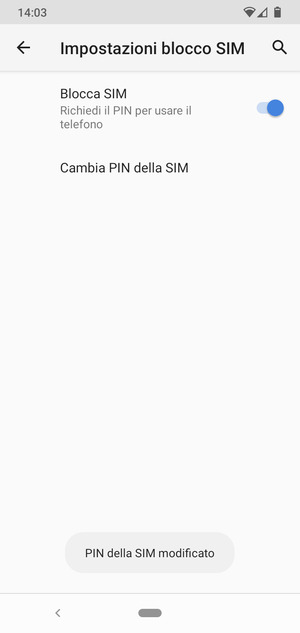 Il tuo PIN della SIM è stato modificato