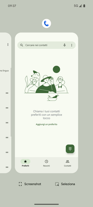 Scorri verso l'alto le app per chiuderle