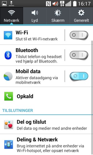 Vælg Deling & Netværk