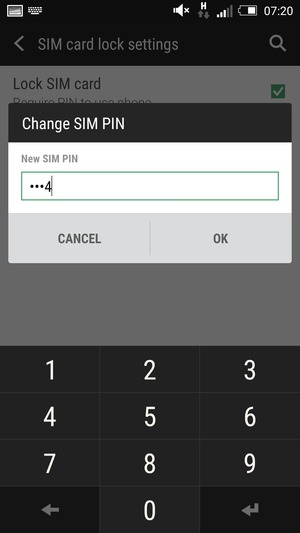 Enter your New SIM PIN and select OK
