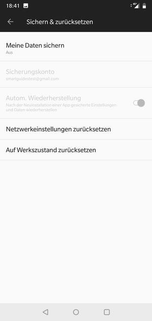 Wählen Sie Meine Daten sichern