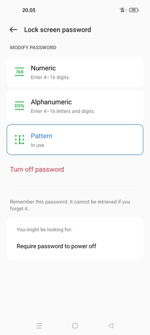 Your phone is now secure with a screen lock
