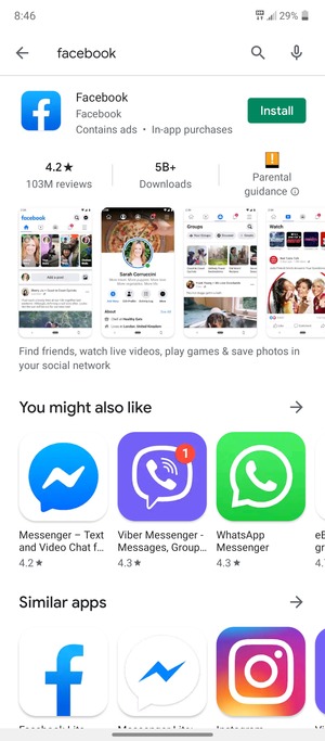 Select the app