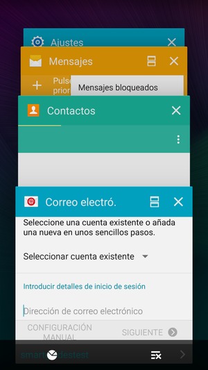 Seleccione el icono Eliminar para cerrar todas las aplicaciones en ejecución