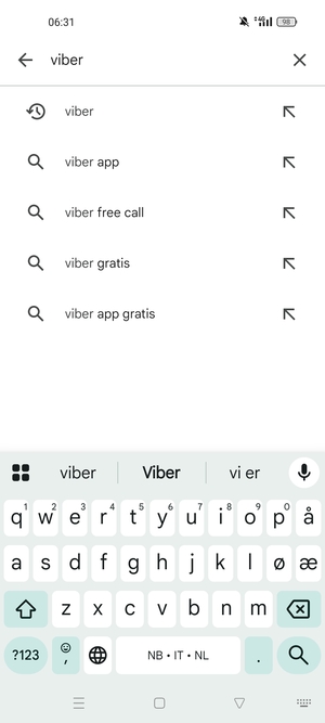 Skriv inn applikasjonsnavnet og velg Søk
