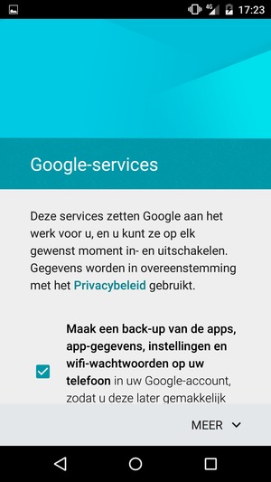 Selecteer MEER