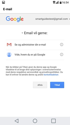 Vælg Tillad
