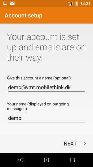 Give your account a name and enter your name. Select NEXT