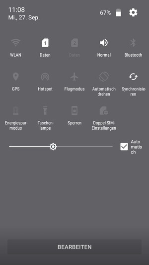 Wählen Sie die Einstellungen-Taste