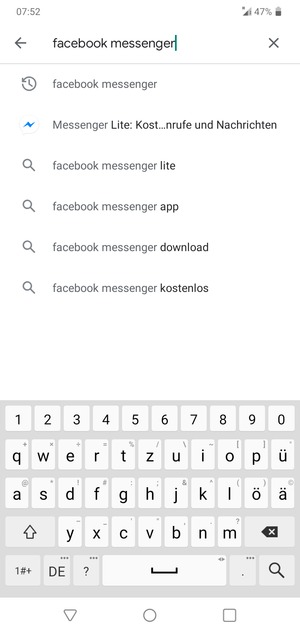 Geben Sie den Namen der App ein und wählen Sie Suchen