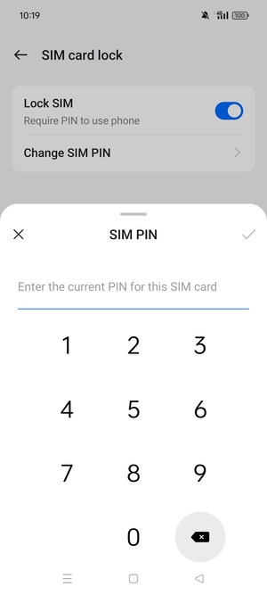 Enter Current SIM PIN and select OK
