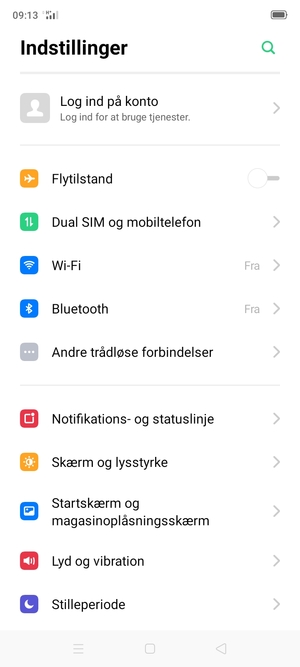 Vælg Andre trådløse forbindelser