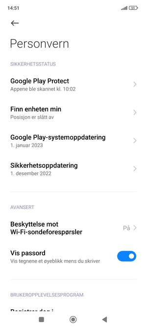 Velg Sikkerhetsoppdatering