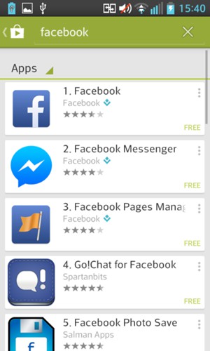Select the app