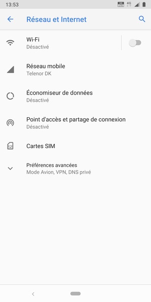 Sélectionnez Wi-Fi